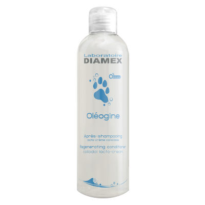 La photo d'un après shampoing biologique à l'Oleogine pour chiens de la marque Diamex